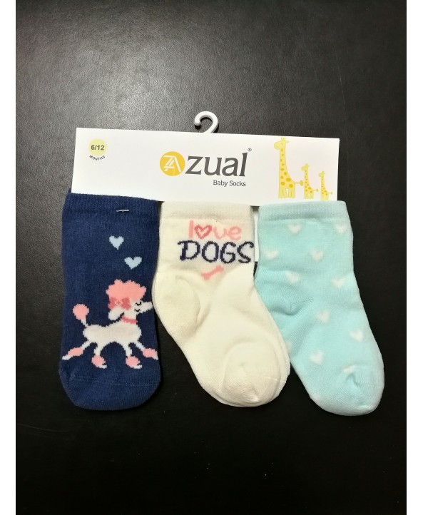 Zual бебешки чорапи 3 чифта 6/12 мес. 2528